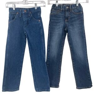 Wranglers Boys Slim Fit Jeans Size 7 Denim Adjustable Waist Old Navy karate lot